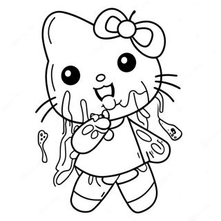 Página Para Colorir Da Hello Kitty Zumbi 37473-29628