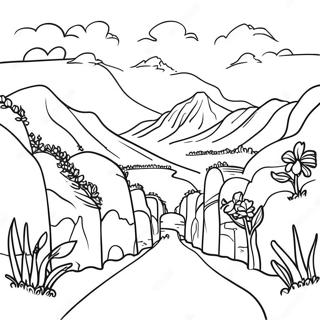 Beautiful Italian Landscape Coloring Page 3751-3039