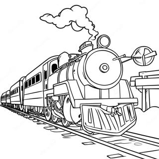 Realistic Train Coloring Pages