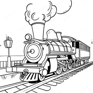 Realistic Train Coloring Pages