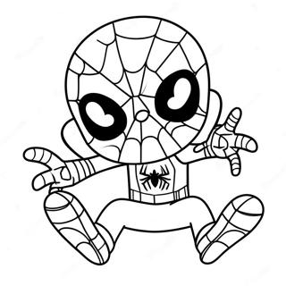 Chibi Spiderman Coloring Pages