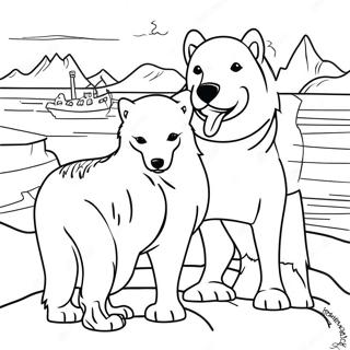 Arctic Dogs Coloring Page 37583-29717