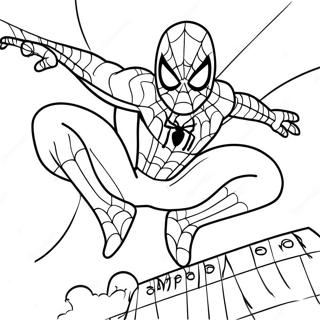 Spiderman Happy Birthday Coloring Page 37713-29819