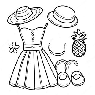 Colorful Summer Outfits Coloring Page 37734-29834