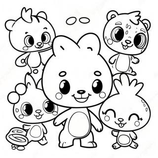 Cute Happy Tree Friends Characters Coloring Page 37754-29865