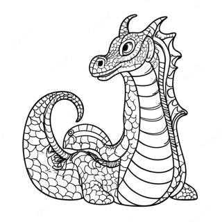 Majestic Sea Serpent Coloring Page 37784-29884