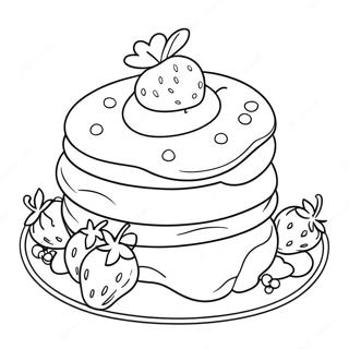 Delicious Strawberry Shortcake With Cherry Topping Coloring Page 37794-29892