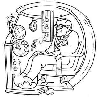 Mr Peabody S Time Machine Coloring Page 37814-29897