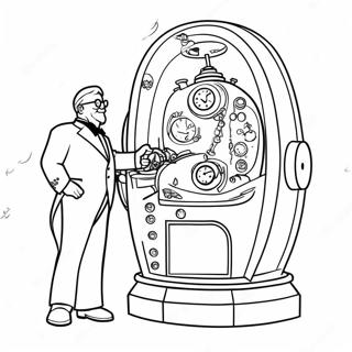 Mr Peabody S Time Machine Coloring Page 37814-29899