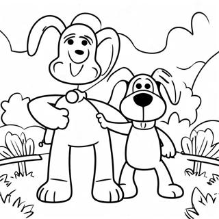 Wallace And Gromit In The Garden Coloring Page 37824-29910