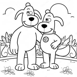 Wallace And Gromit In The Garden Coloring Page 37824-29911