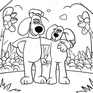 Wallace And Gromit In The Garden Coloring Page 37824-29912