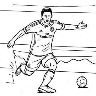 Lewandowski Scoring A Goal Coloring Page 37854-29938