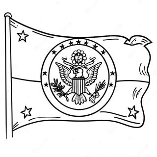 Vibrant State Flag Coloring Page 37874-29949