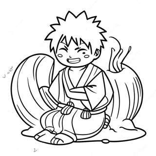 Gaara With Sand Gourd Coloring Page 37884-29963