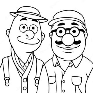 Burt And Ernie Coloring Page 37893-29967