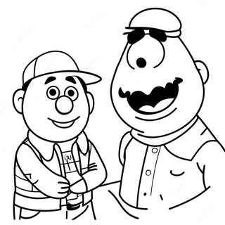 Burt And Ernie Coloring Page 37893-29968