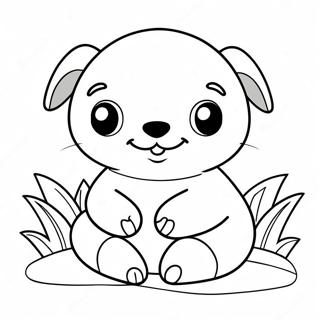 Cute Animal Half Sheet Coloring Page 37904-29978