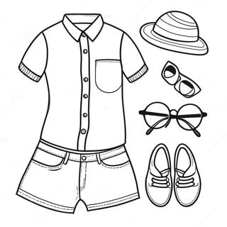 Summer Clothes Coloring Pages