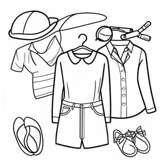 Summer Clothes Coloring Page 37913-29974