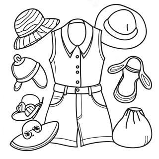 Summer Clothes Coloring Page 37913-29975