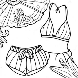 Colorful Beachwear Coloring Page 37914-29981