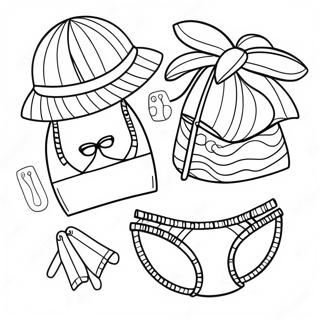 Colorful Beachwear Coloring Page 37914-29982