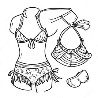 Colorful Beachwear Coloring Page 37914-29984