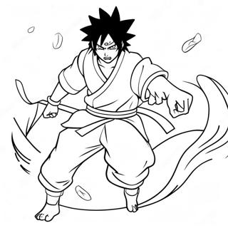 Sasuke Uchiha I Aksjon Fargeleggingsark 3791-3024