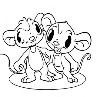 Pinky And The Brain In A Silly Situation Coloring Page 37924-29994