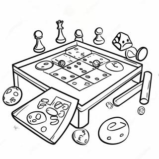 Colorful Board Game Pieces Coloring Page 37954-30023