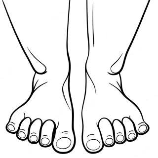 Realistic Feet Coloring Page 37973-30016