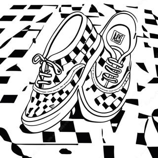 Vans Classic Checkerboard Coloring Page 38043-30096