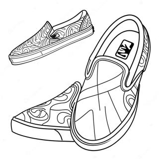 Vans Slip-On Shoes Coloring Page 38044-30086