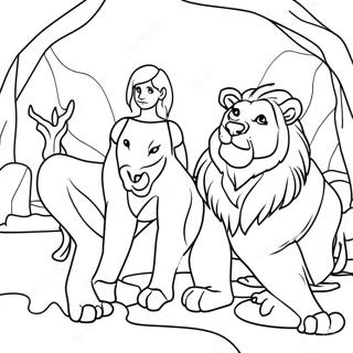 Daniel And The Lions Den Coloring Page 38073-30109