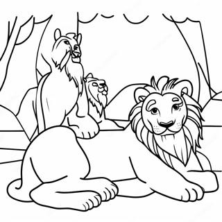 Daniel And The Lions Den Coloring Page 38073-30110