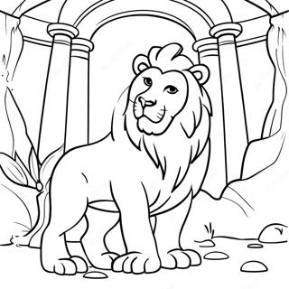 Brave Daniel In The Lions Den Coloring Page 38074-30123