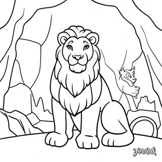 Brave Daniel In The Lions Den Coloring Page 38074-30124