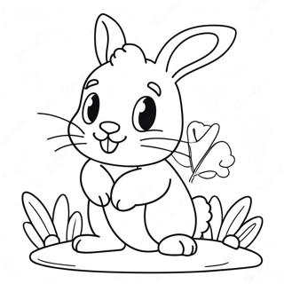 Cute Bunny Hop Coloring Page 38104-30130