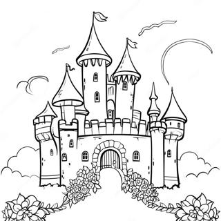 Once Upon A Time Fairy Tale Castle Coloring Page 38133-30150