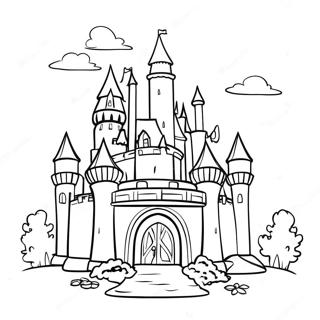 Once Upon A Time Fairy Tale Castle Coloring Page 38133-30152