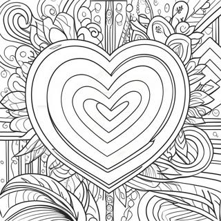 Rose Heart For Adults Coloring Pages