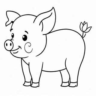 Cute Pig Coloring Page 38203-30206