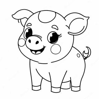 Cute Pig Coloring Page 38203-30208