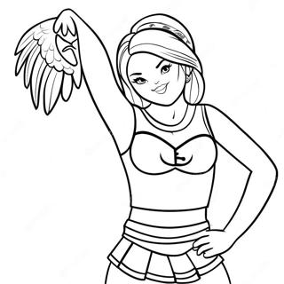 Atlanta Falcons Cheerleader Coloring Page 38224-30249