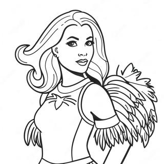 Atlanta Falcons Cheerleader Coloring Page 38224-30250