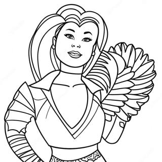 Atlanta Falcons Cheerleader Coloring Page 38224-30252