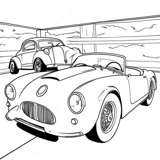 Vintage Sports Car Coloring Page 38304-30287