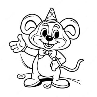 Chuck E Cheese Birthday Party Coloring Page 3831-3055