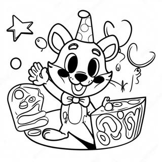 Chuck E Cheese Birthday Party Coloring Page 3831-3056